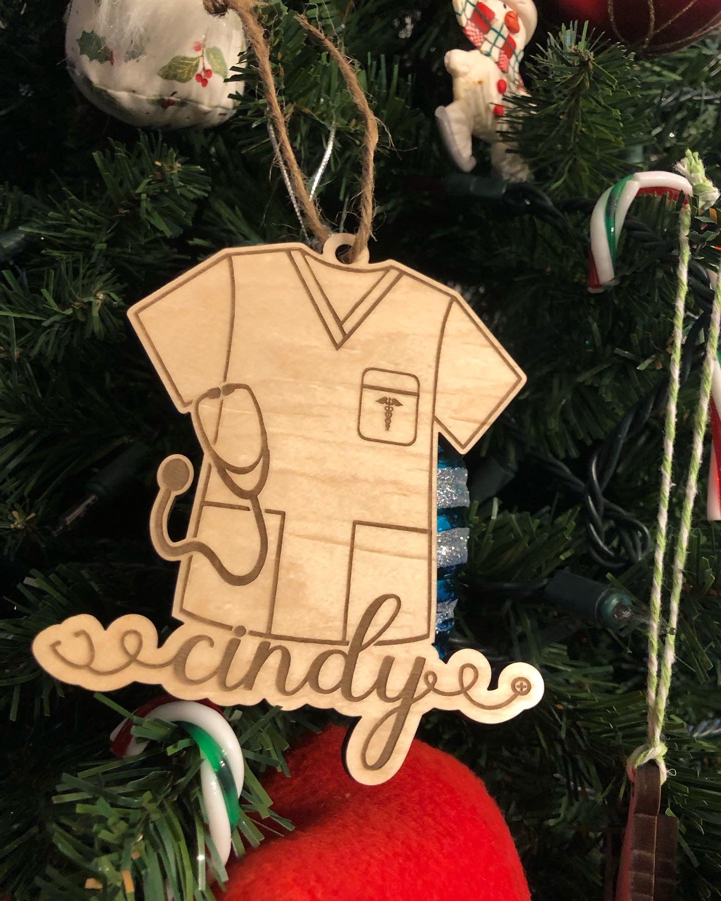 Custom engrave Nurse ornament