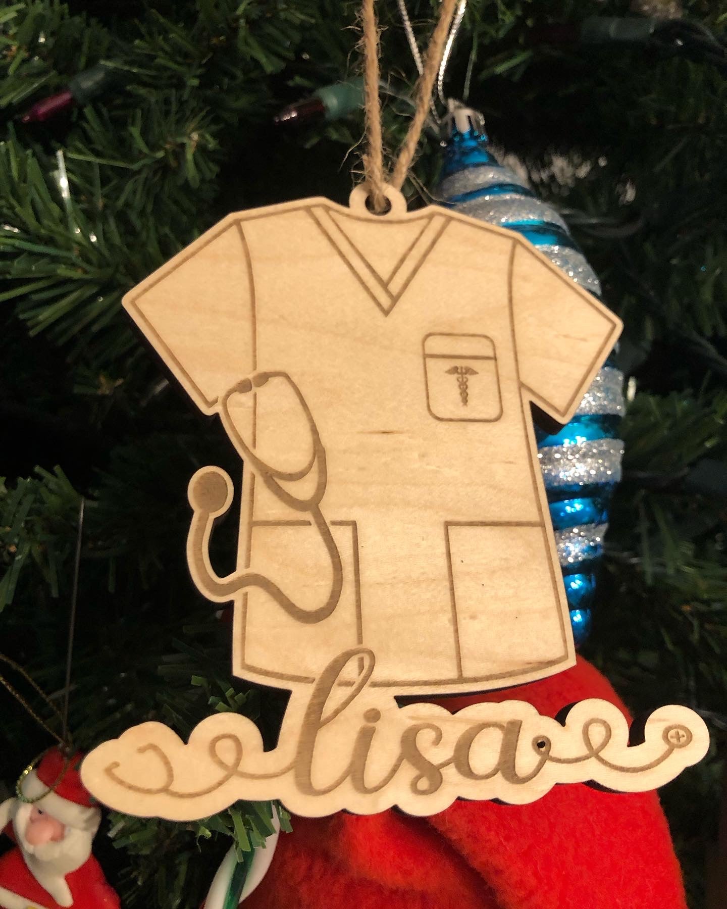 Custom engrave Nurse ornament