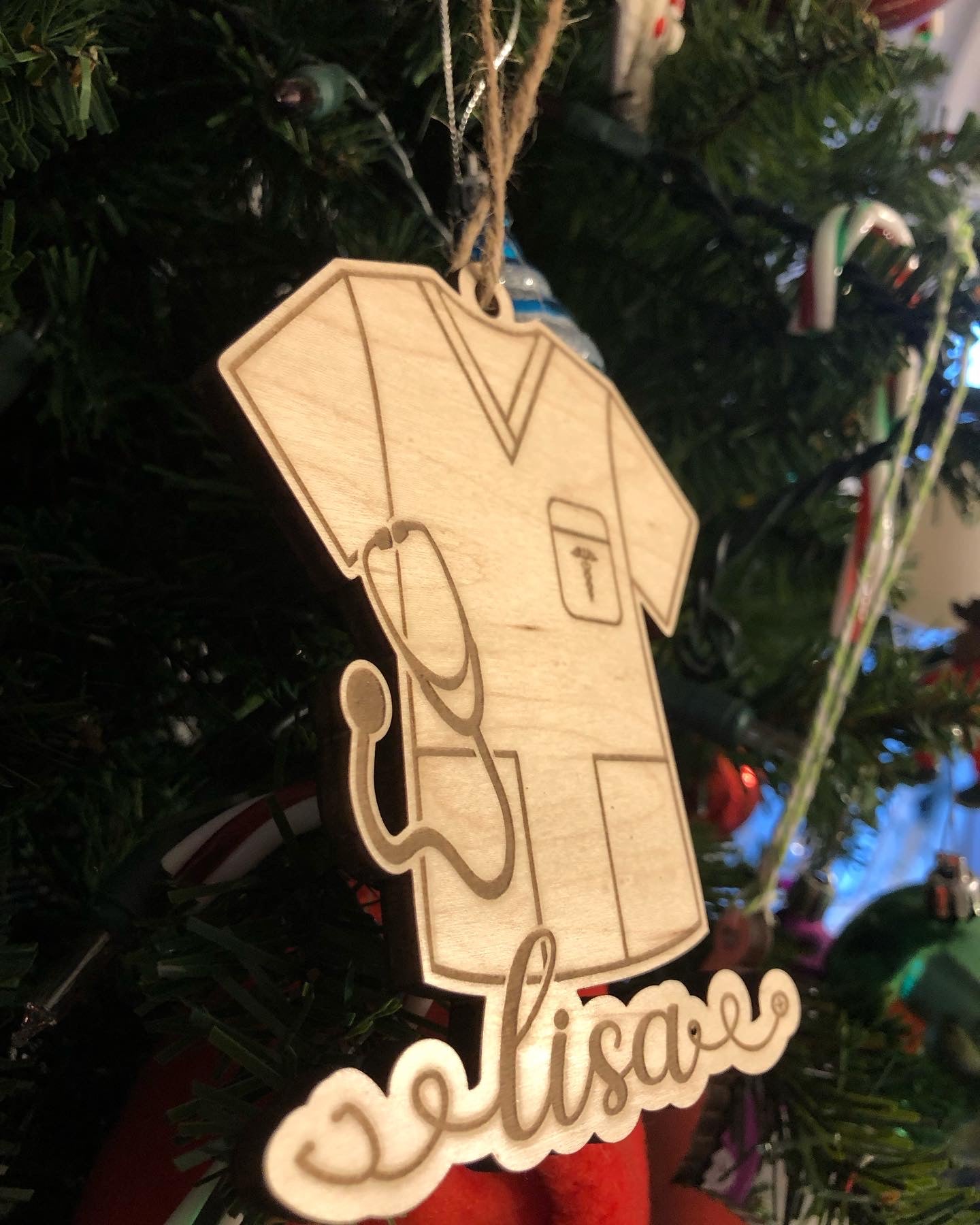 Custom engrave Nurse ornament