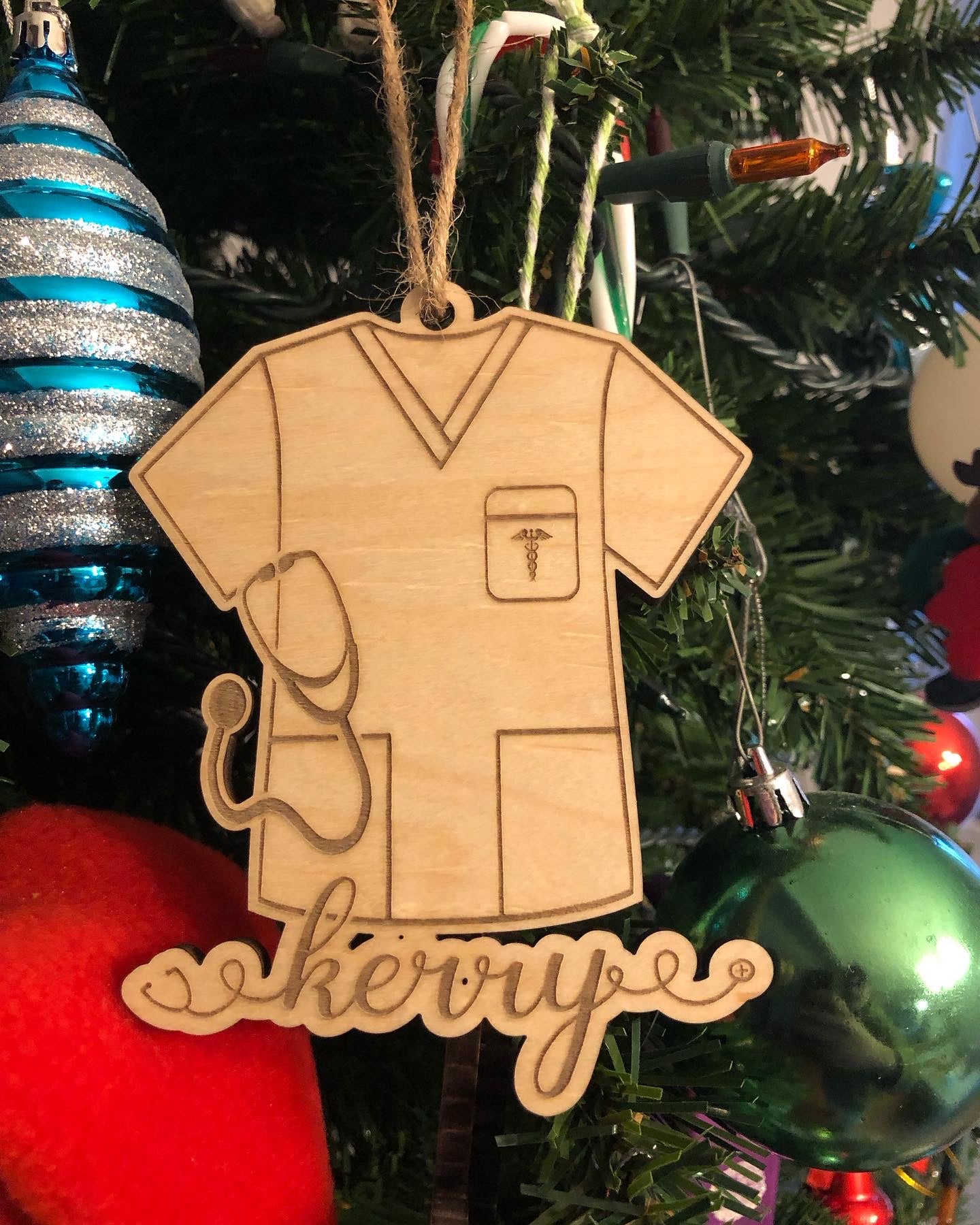 Custom engrave Nurse ornament