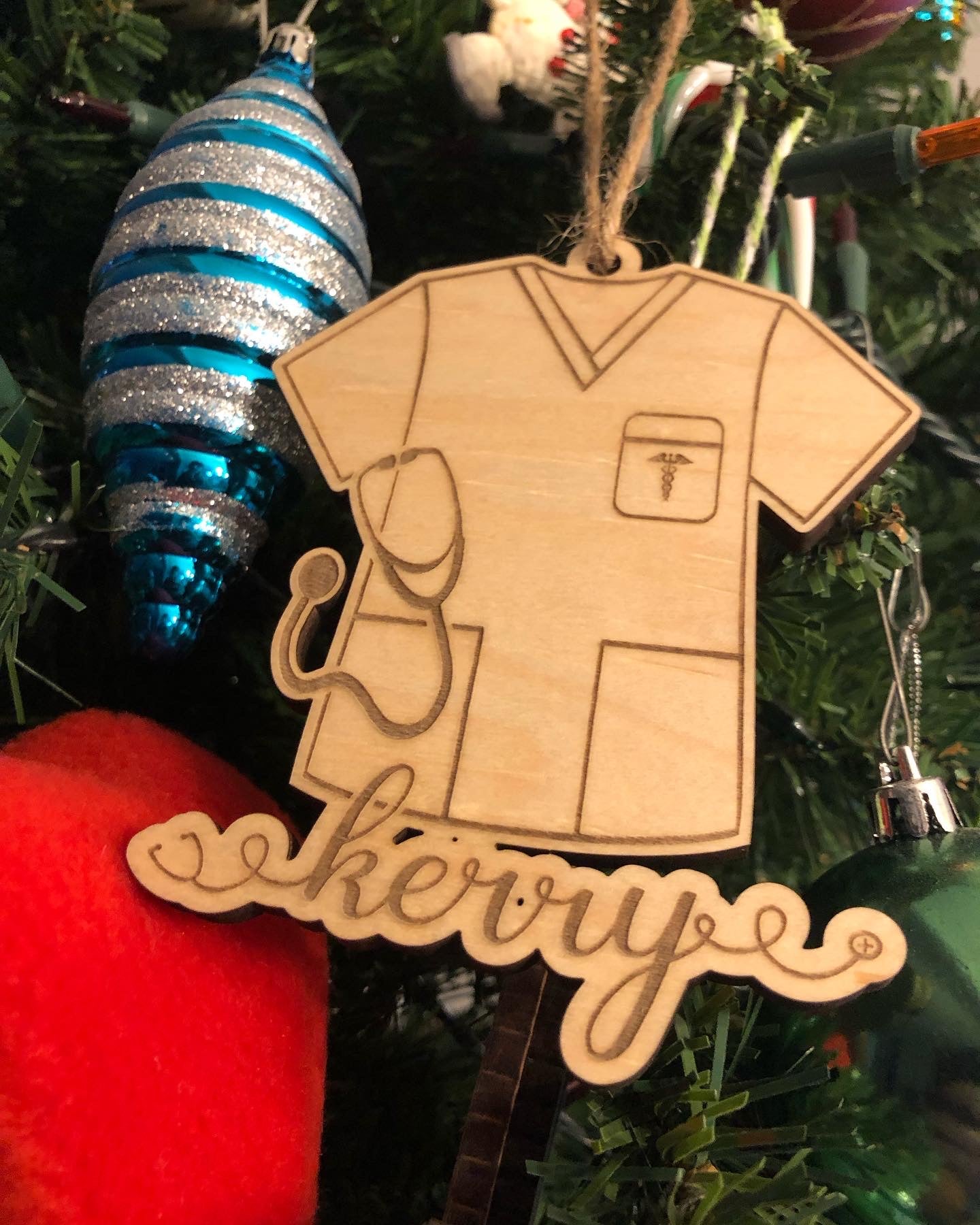Custom engrave Nurse ornament