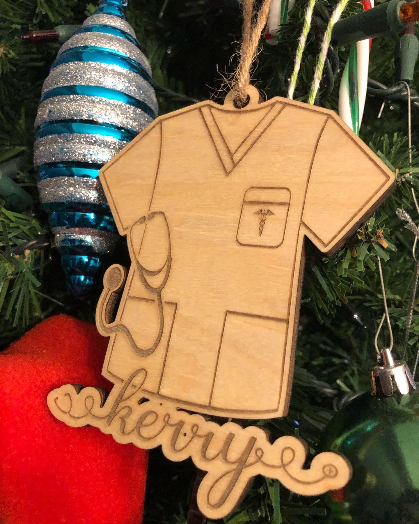 Custom engrave Nurse ornament