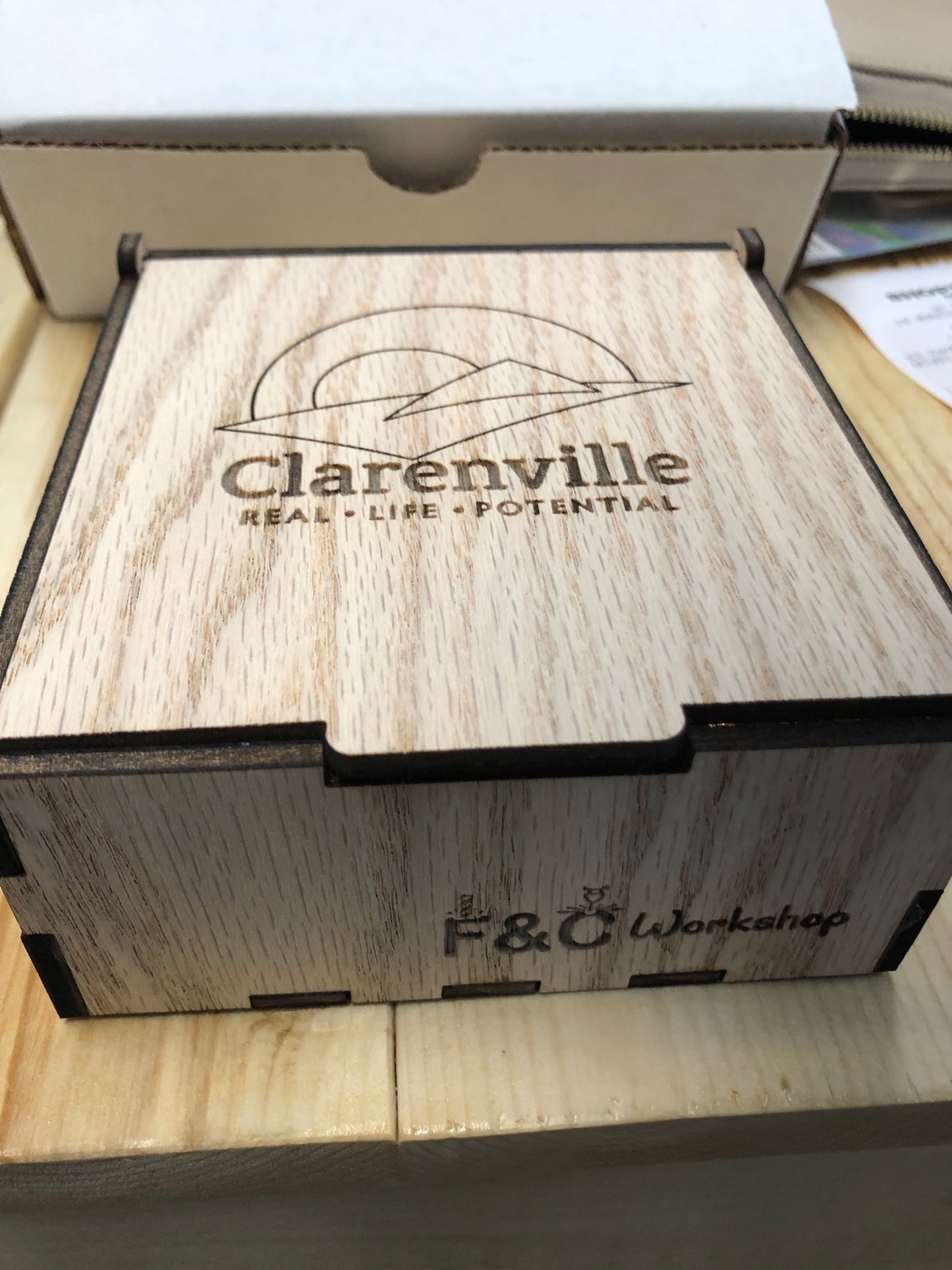 Custom Company Logo Ornament – Personalized Business Christmas Gift | Laser Engraved Wood Ornament for Employees or Clients