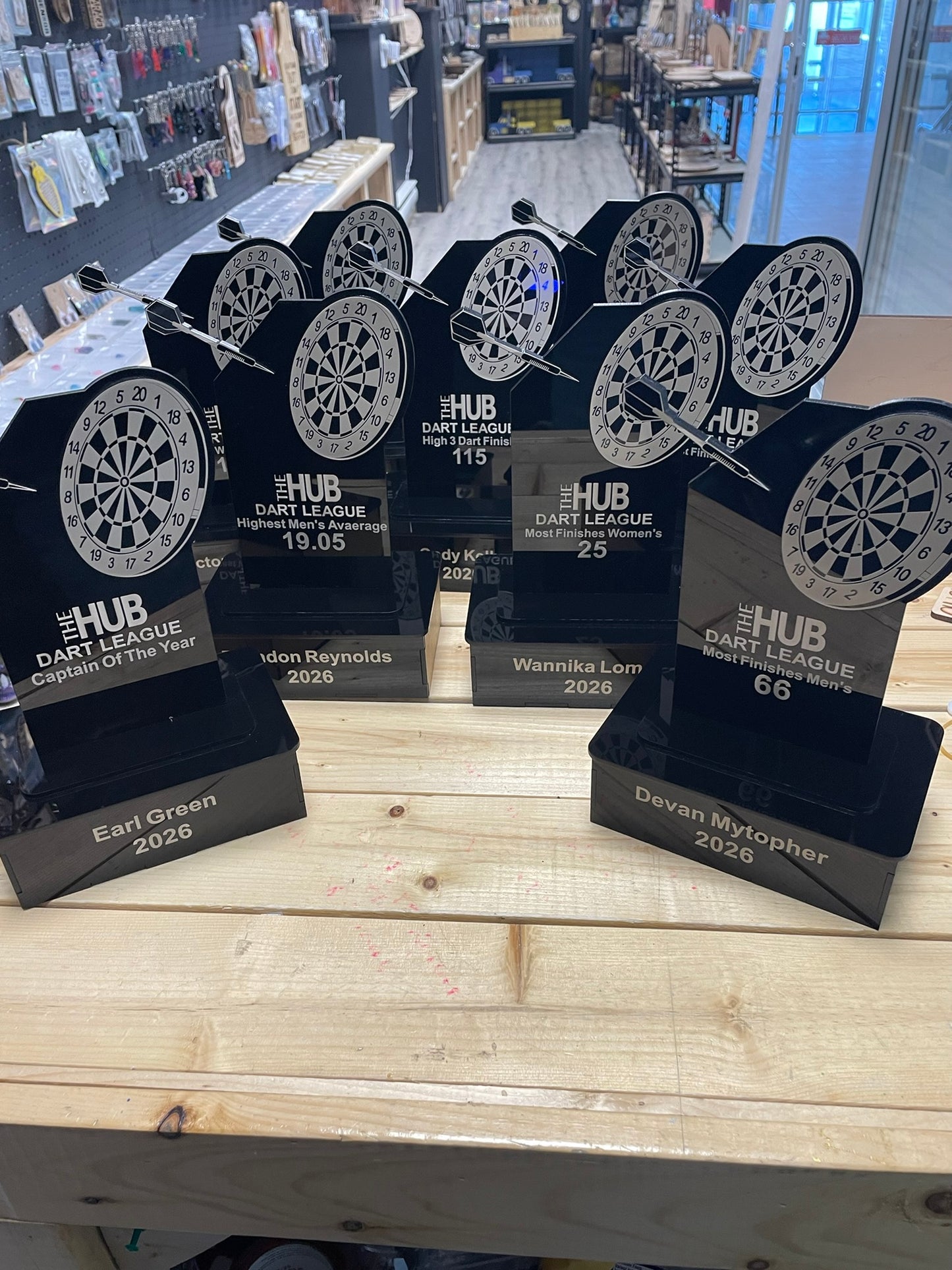 Custom Dart League Trophy