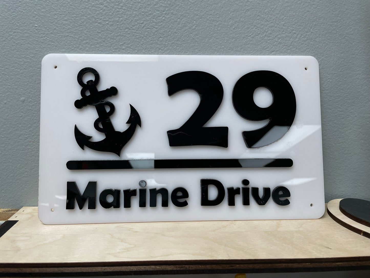 Custom Acrylic Home Address Sign – Modern House Number Plaque