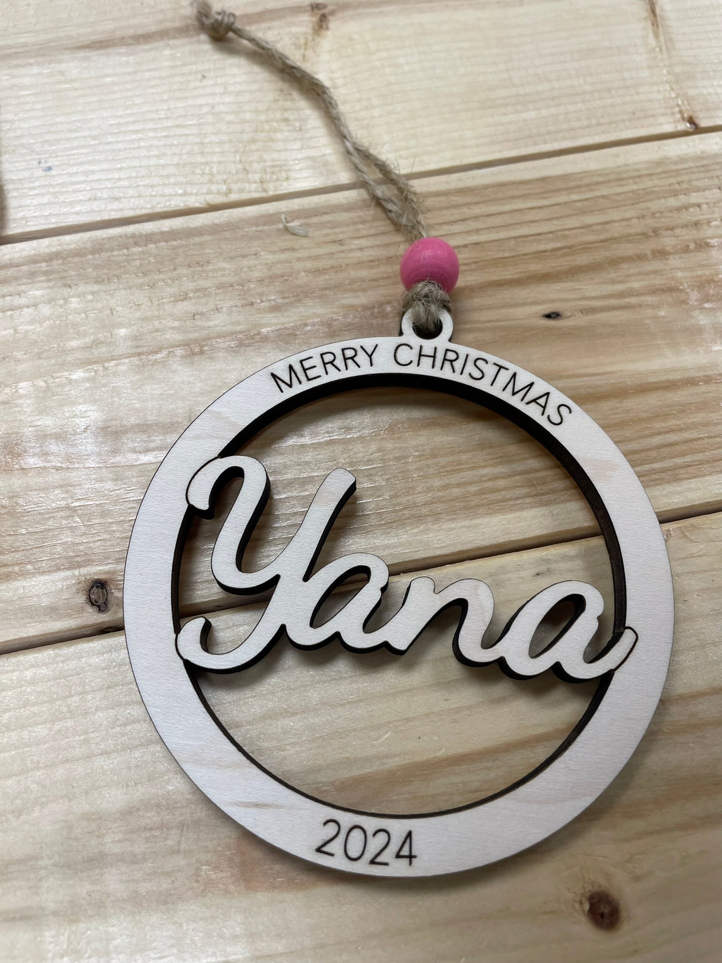 Circular Name Ornament