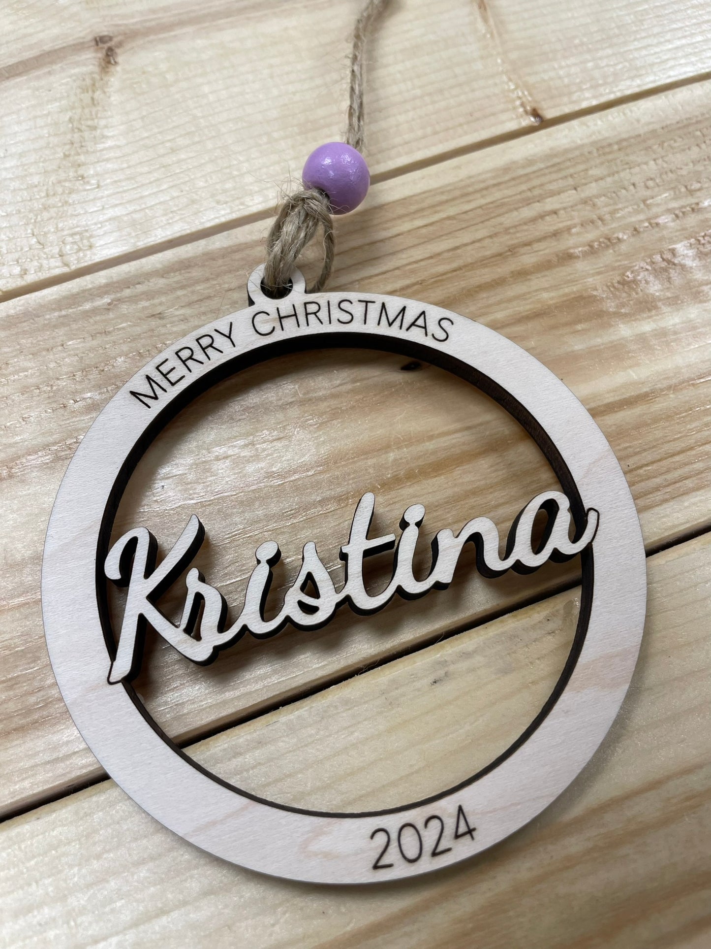 Circular Name Ornament