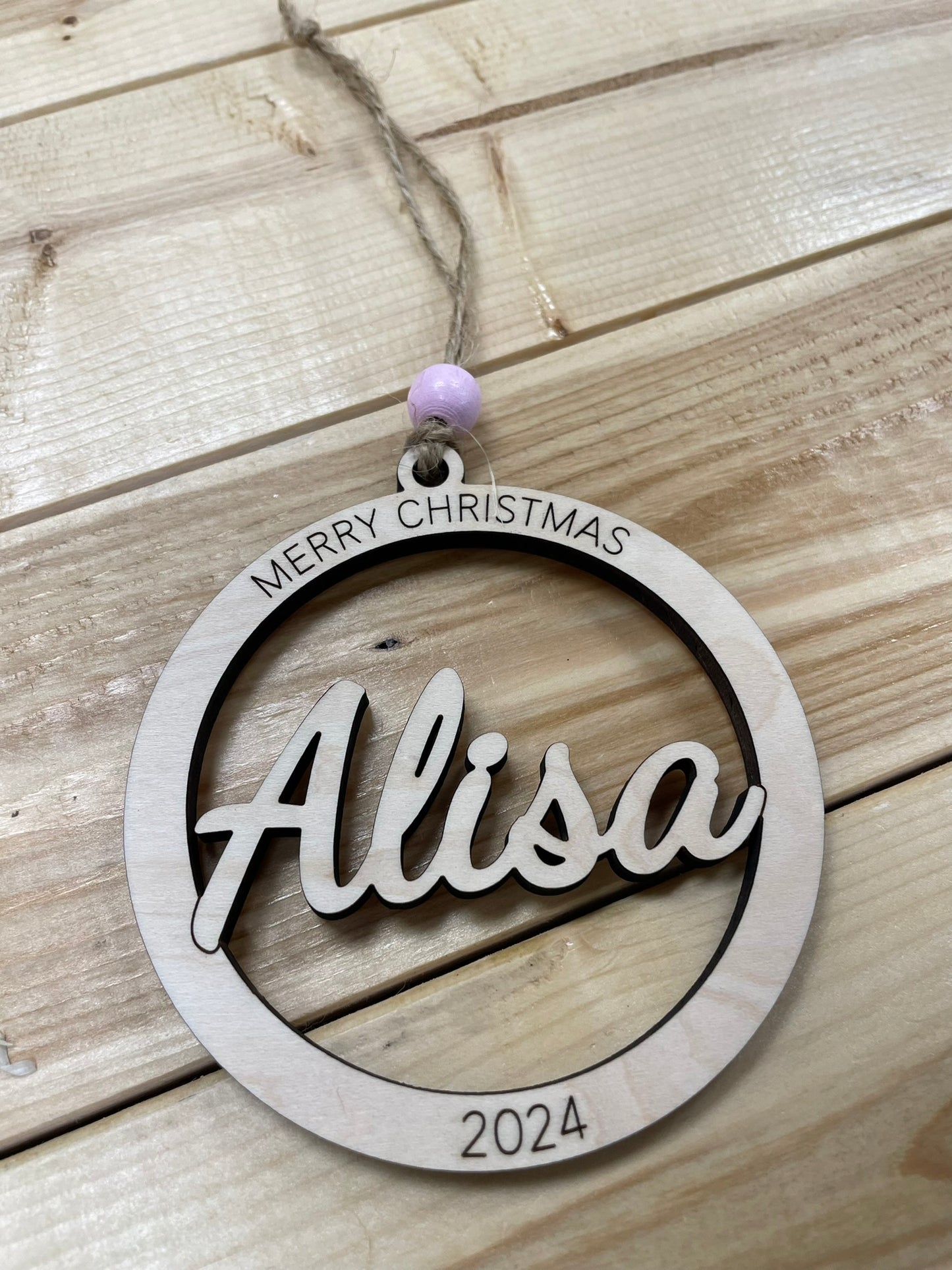 Circular Name Ornament