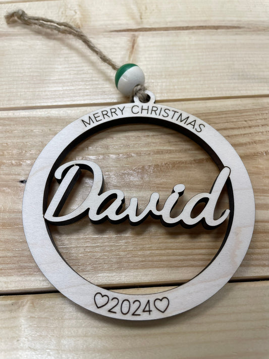 Circular Name Ornament