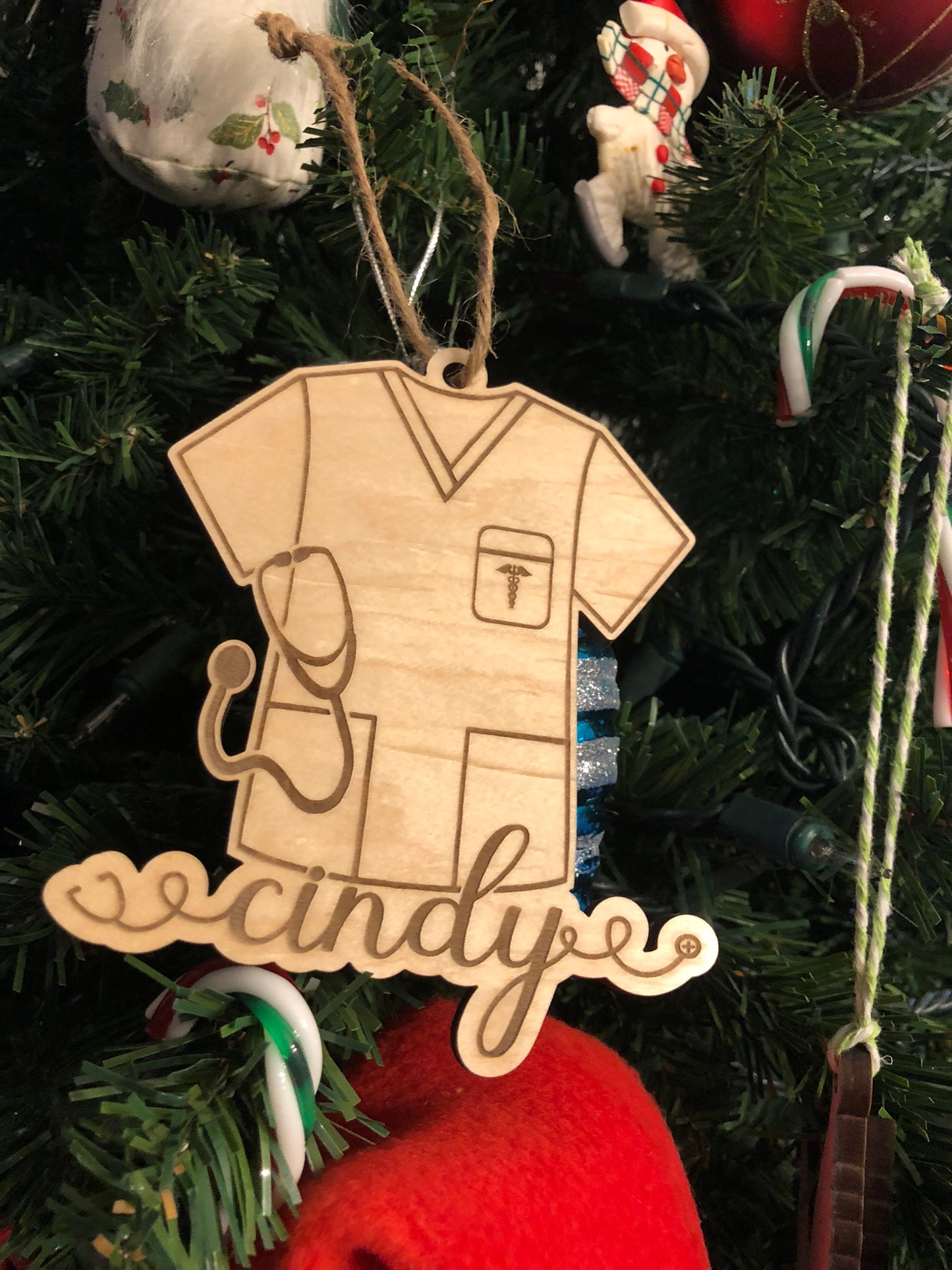 Custom engrave Nurse ornament