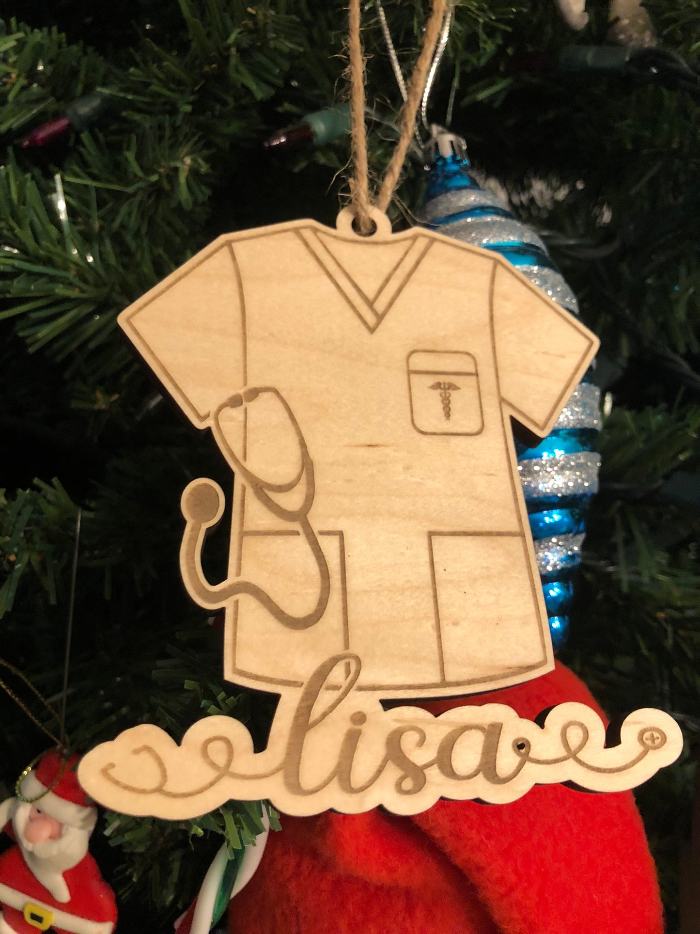 Custom engrave Nurse ornament