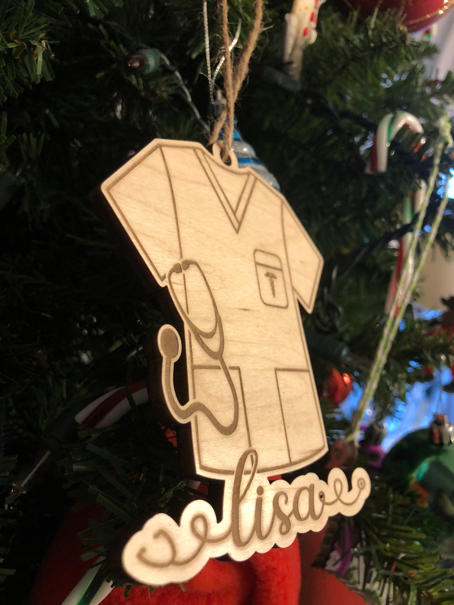 Custom engrave Nurse ornament