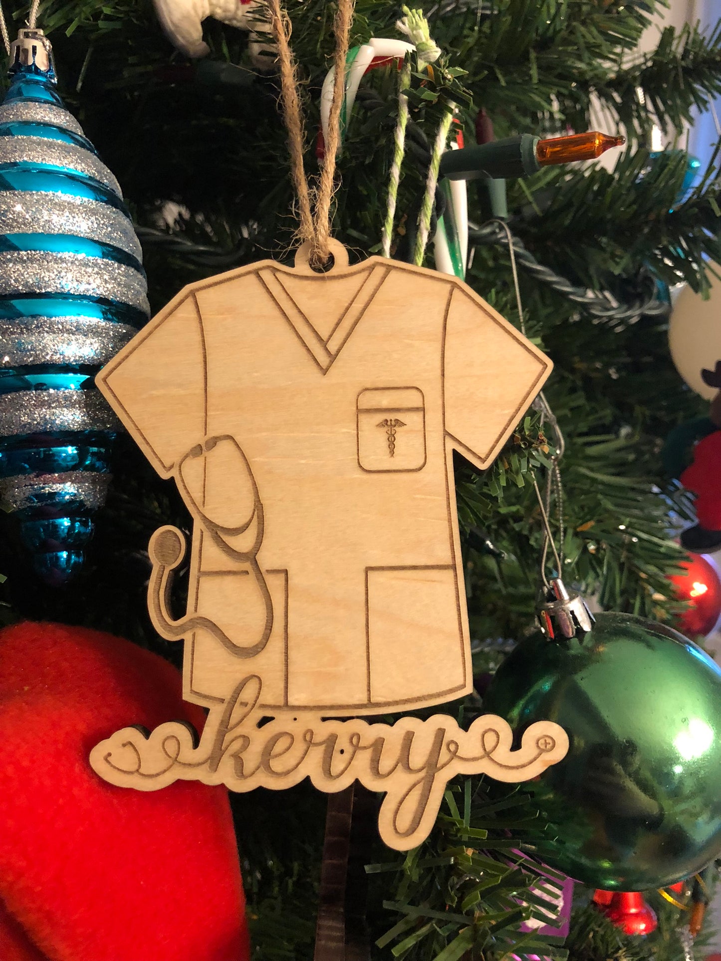 Custom engrave Nurse ornament