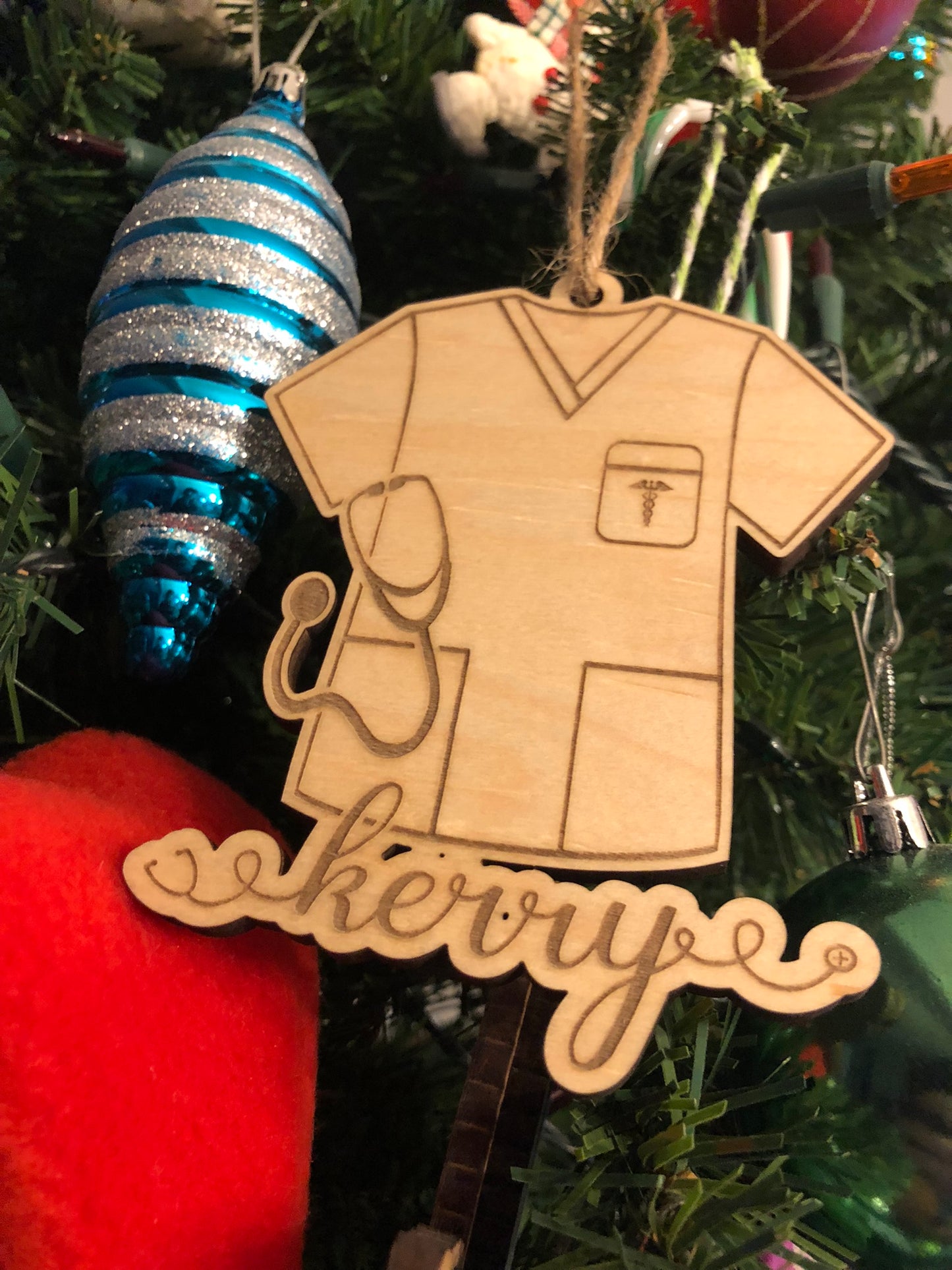 Custom engrave Nurse ornament