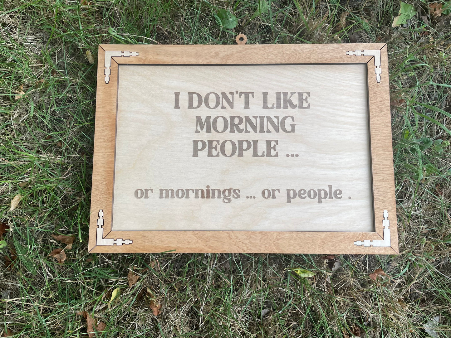 Funny Rustic Wall Decor - Morning People