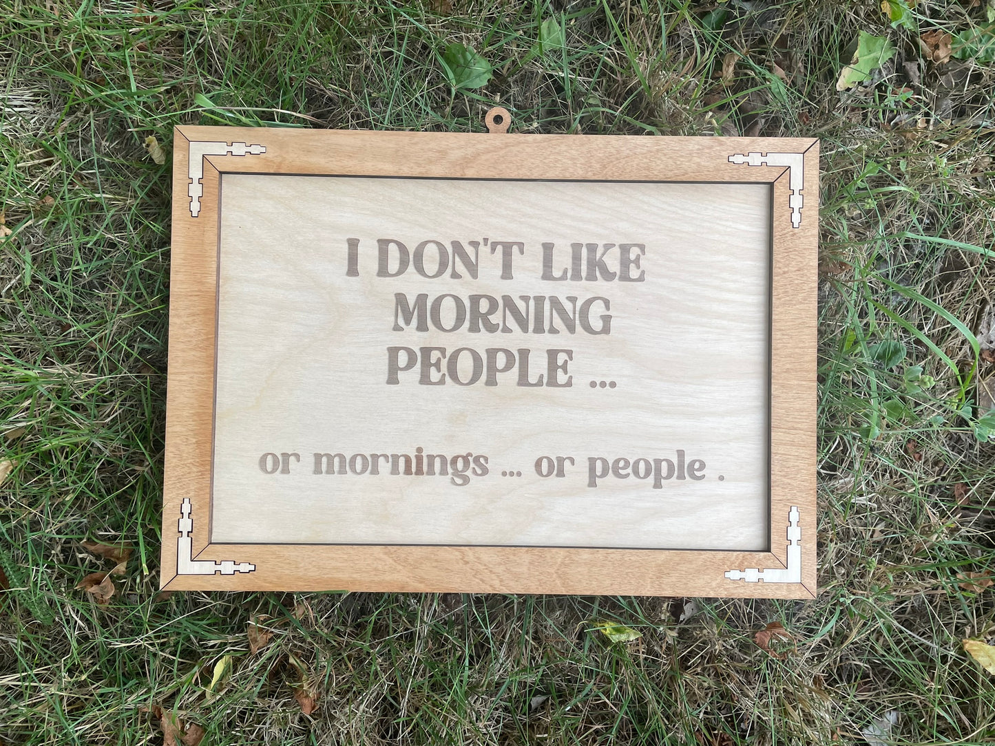 Funny Rustic Wall Decor - Morning People