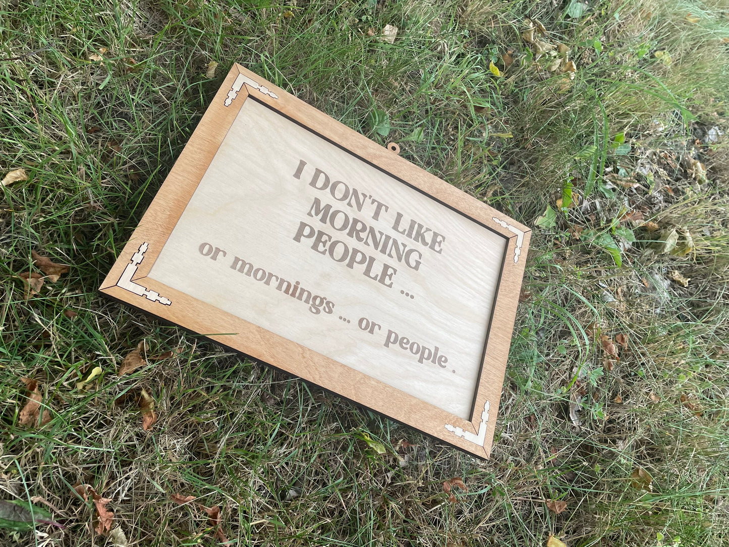 Funny Rustic Wall Decor - Morning People