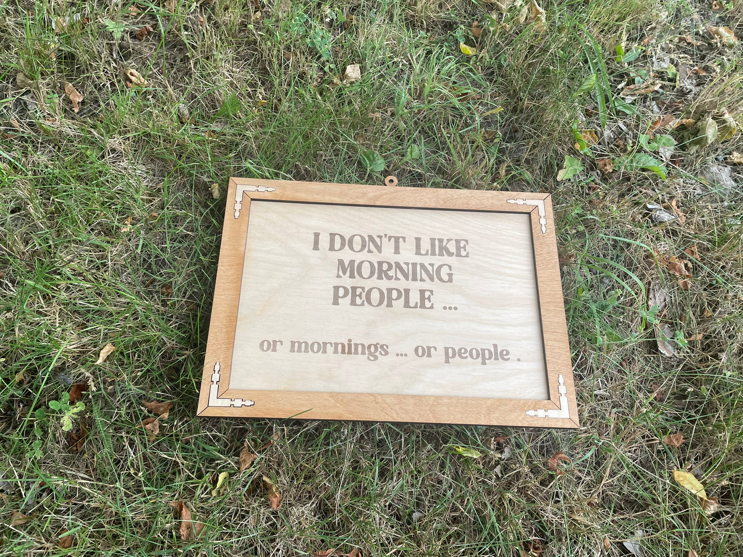 Funny Rustic Wall Decor - Morning People
