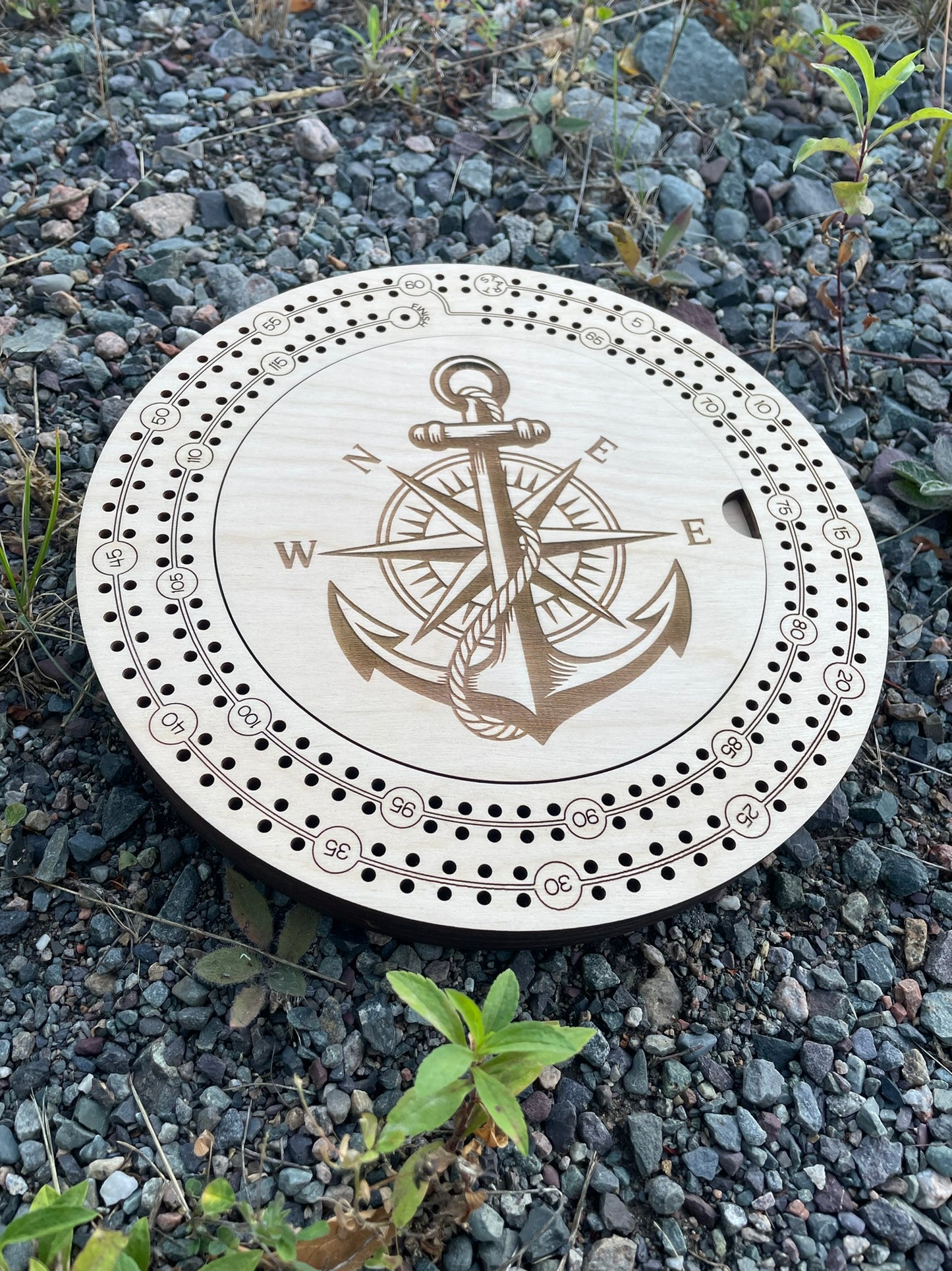 Handcrafted 9 Inch Two Player Cribbage Board with Storage | Wooden Travel Game by F&C Gift Store