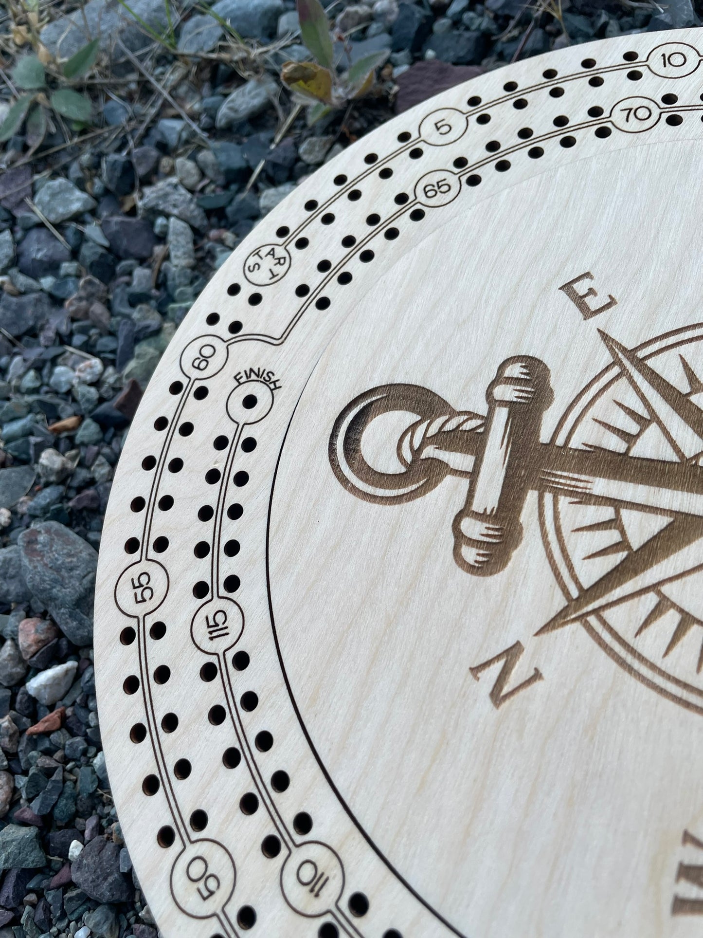 Handcrafted 9 Inch Two Player Cribbage Board with Storage | Wooden Travel Game by F&C Gift Store