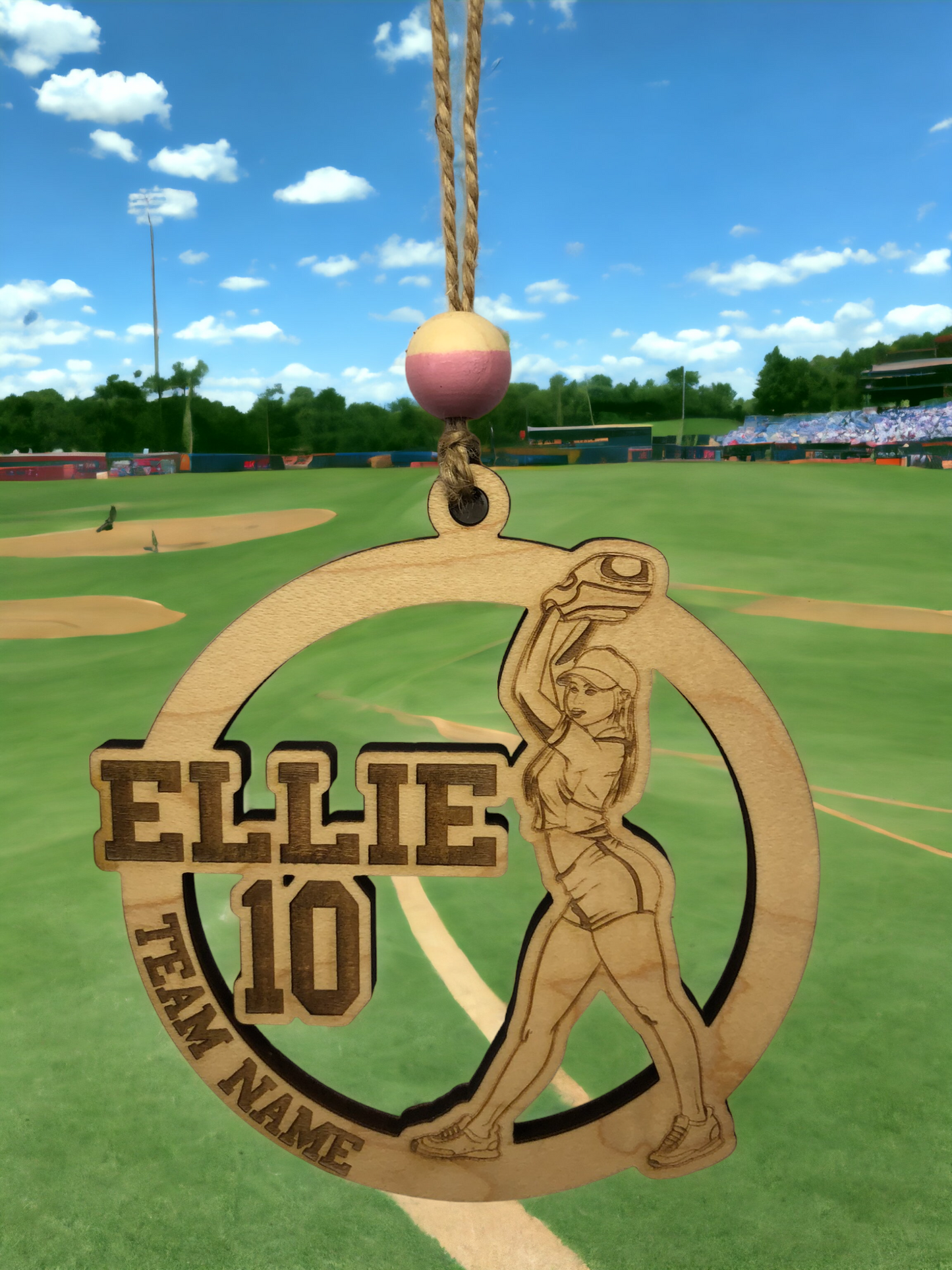 Custom Wooden Baseball Ornaments