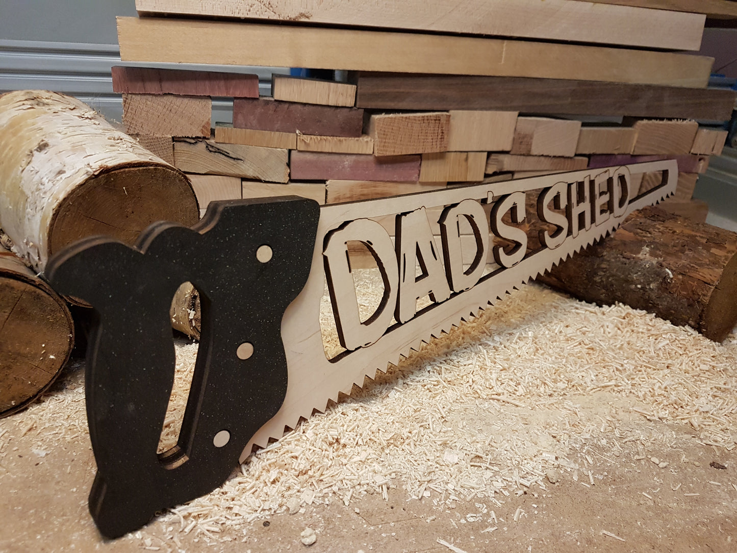 Decorative Wood Saw Sign