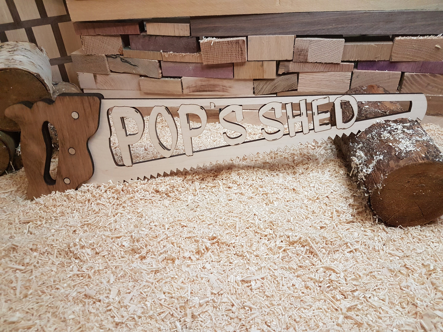 Decorative Wood Saw Sign
