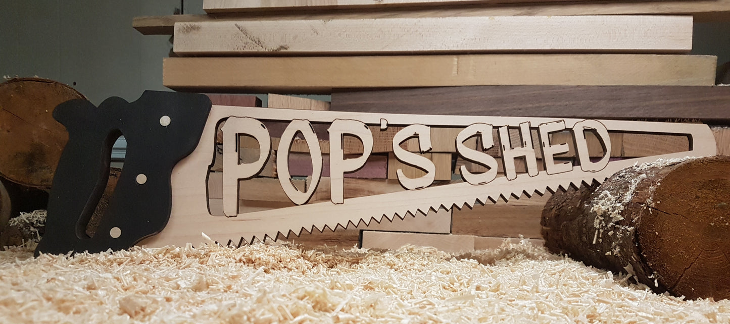 Decorative Wood Saw Sign