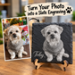 Personalized Photo Engraved Slate – Custom Pet Portrait & Memorial Gift