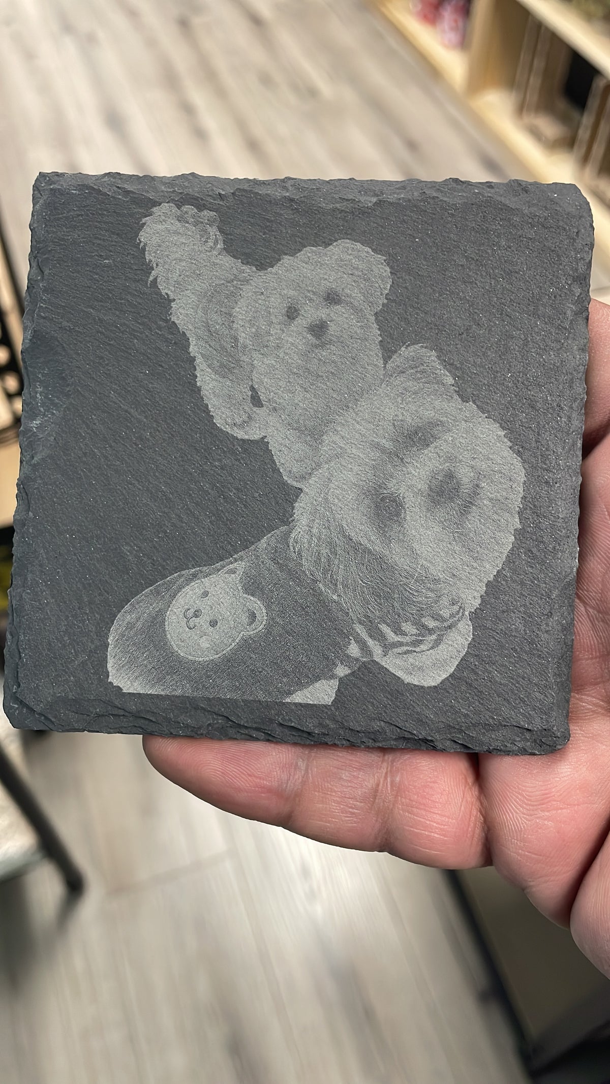 Custom Photo Engraved Slate Portrait | Personalized Photo Gift
