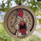 F-CAW-F Funny Chicken Ornament – Handmade Wooden Holiday Décor