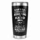 Coffee Because Adulting Is Hard – Engraved Insulated Tumbler