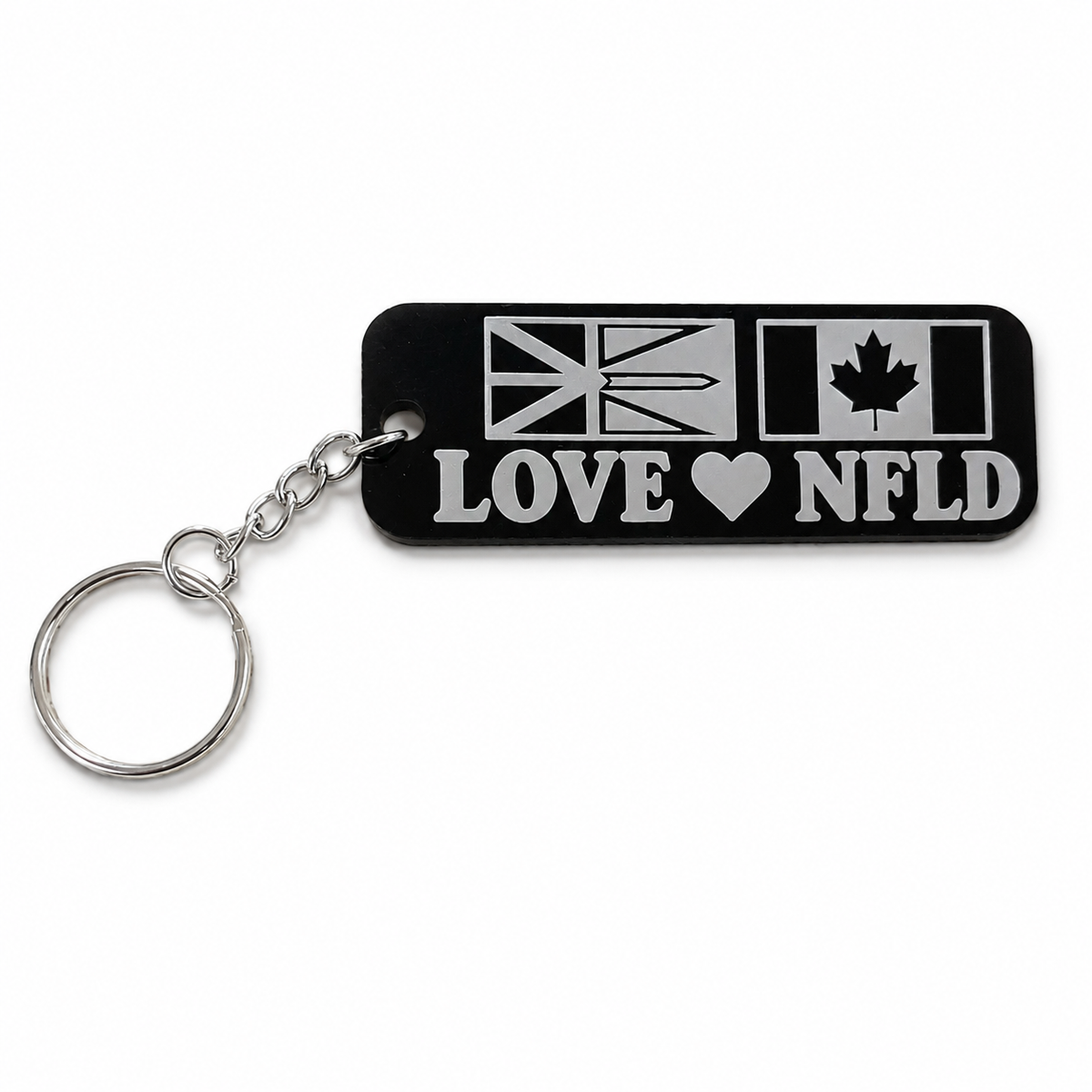 Newfoundland Acrylic Keychain | 709 NFLD & Love NFLD | Laser Engraved Souvenir | Made in Newfoundland, Canada