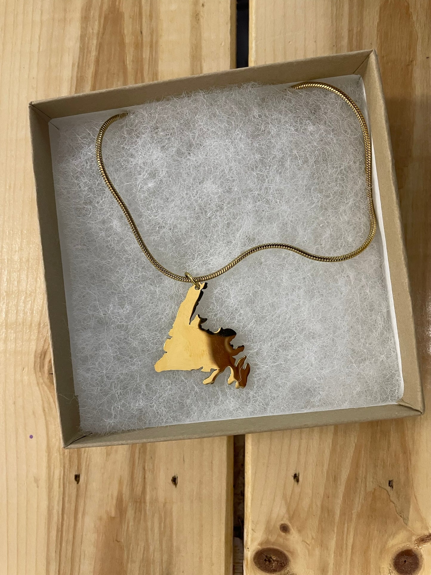 Newfoundland Map Necklace