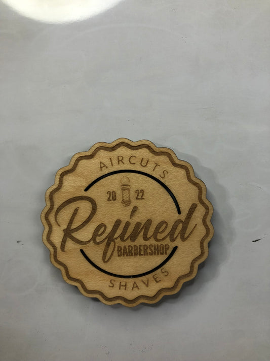 Custom Laser-Engraved Wooden Business Card Magnets & Tags