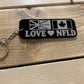 Newfoundland Acrylic Keychain | 709 NFLD & Love NFLD | Laser Engraved Souvenir | Made in Newfoundland, Canada