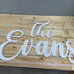 Last Name Wood Sign