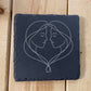 4" Engraved Slate Zodiac Coaster – Minimalist Astrology Design