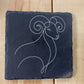 4" Engraved Slate Zodiac Coaster – Minimalist Astrology Design