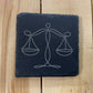 4" Engraved Slate Zodiac Coaster – Minimalist Astrology Design