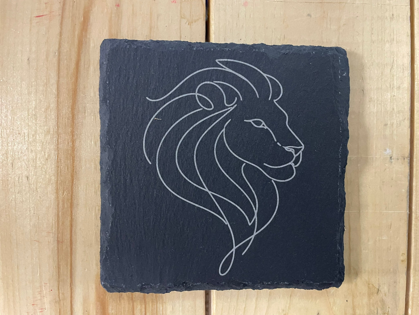 4" Engraved Slate Zodiac Coaster – Minimalist Astrology Design