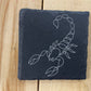 4" Engraved Slate Zodiac Coaster – Minimalist Astrology Design