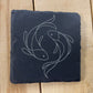 4" Engraved Slate Zodiac Coaster – Minimalist Astrology Design