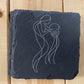 4" Engraved Slate Zodiac Coaster – Minimalist Astrology Design