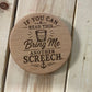 Funny Wooden Drink Coaster – 3.5" Laser Engraved Hardwood Coaster