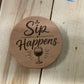 Funny Wooden Drink Coaster – 3.5" Laser Engraved Hardwood Coaster