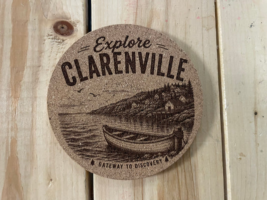 Clarenville NL Cork Coaster – Engraved Newfoundland Souvenir Gift