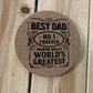 Best Dad Gift Set | Engraved Flask & Cork Coaster | Father's Day Gift for Dad | World's Greatest Dad
