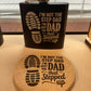 Step Dad Gift Set – Engraved Flask & Matching Cork Coaster | "I'm Not the Step Dad, I'm the Dad That Stepped Up