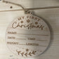 Personalized “Our First Christmas As” Wooden Ornament – Nanny & Poppy, Mom & Dad, Grandma & Grandpa, or Mr. & Mrs.